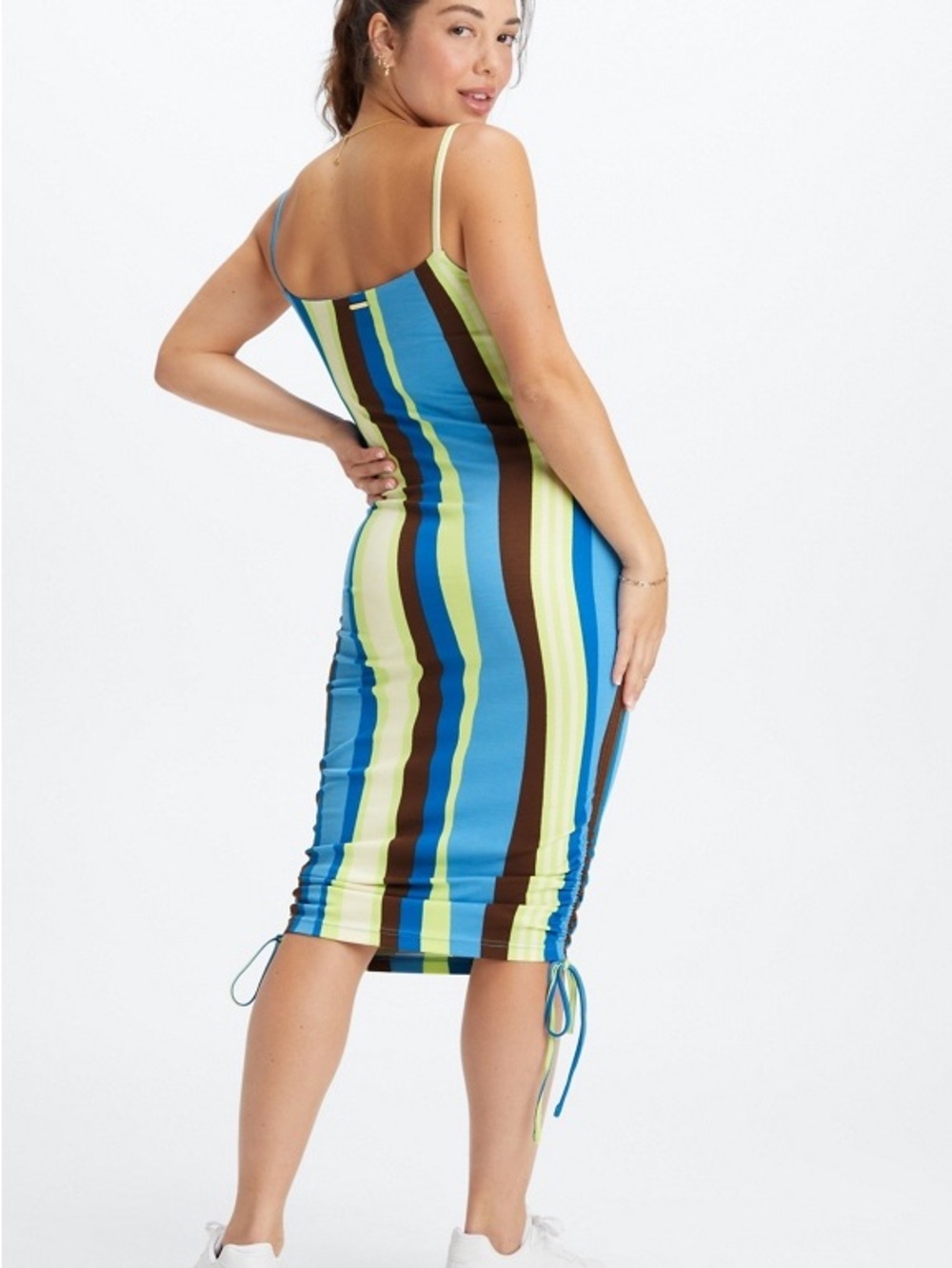Fabletics Live-In Spaghetti Strap Striped Dress -Wavy Stripe 3XL